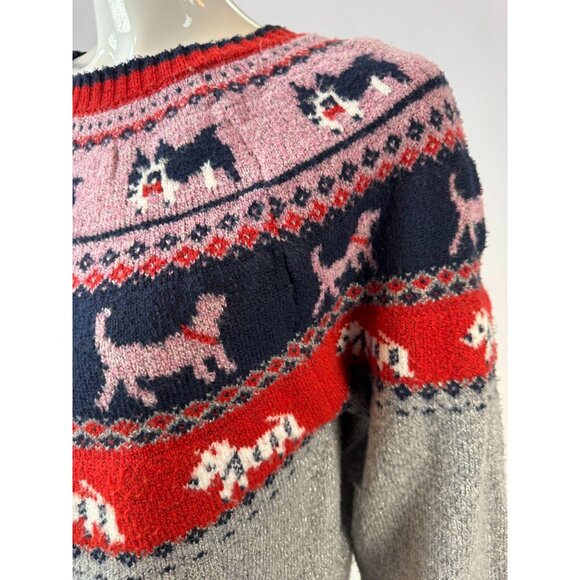 Vintage Holiday Time Dog Pattern Sweater M (8-10) - Picture 5 of 16